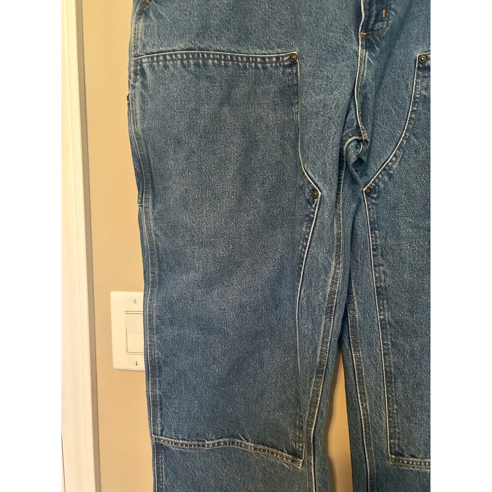 Carhartt Loose Dungaree Fit Double-Front Washed Logger jeans B73DST size 42x30 - Picture 3 of 5